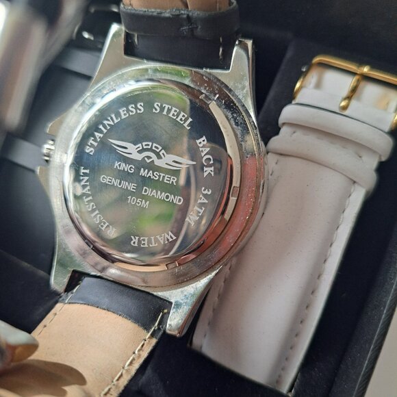 King Master 105M Genuine Diamond Watch - 0.12ct Diamonds - 3 Bands - Picture 3 of 10